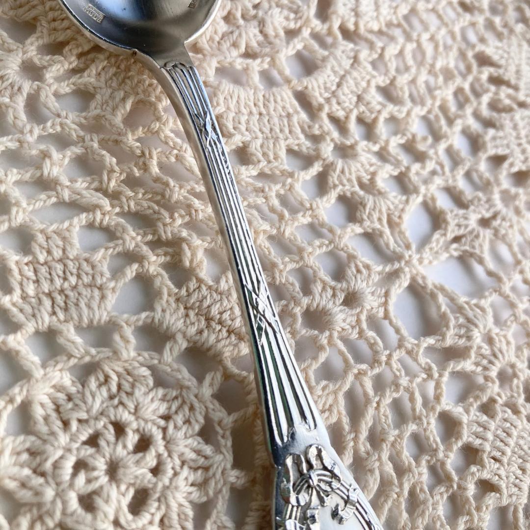 【専用です】フランスアンティーク✨️可愛いリボンモチーフ✨️ティースプーン　２本