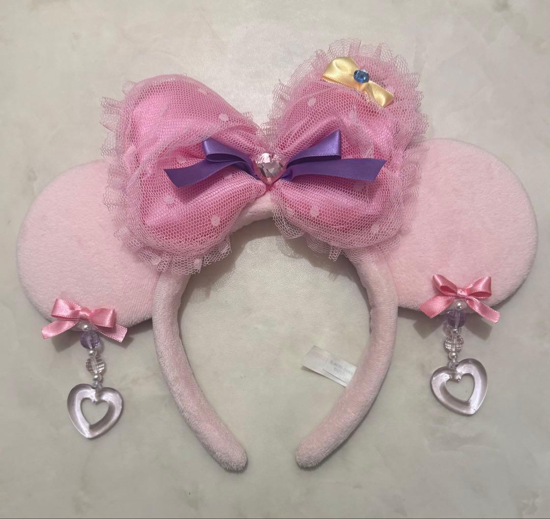 ディズニー カチューシャ ミニー キラキラ ピンク