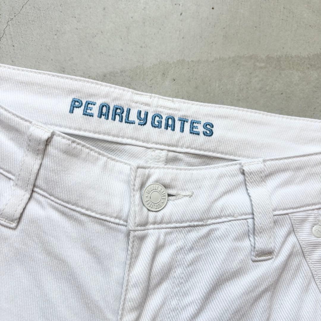 PEARLY GATES パーリーゲイツ ストレッチパンツ ルアンチンカルゼ 白