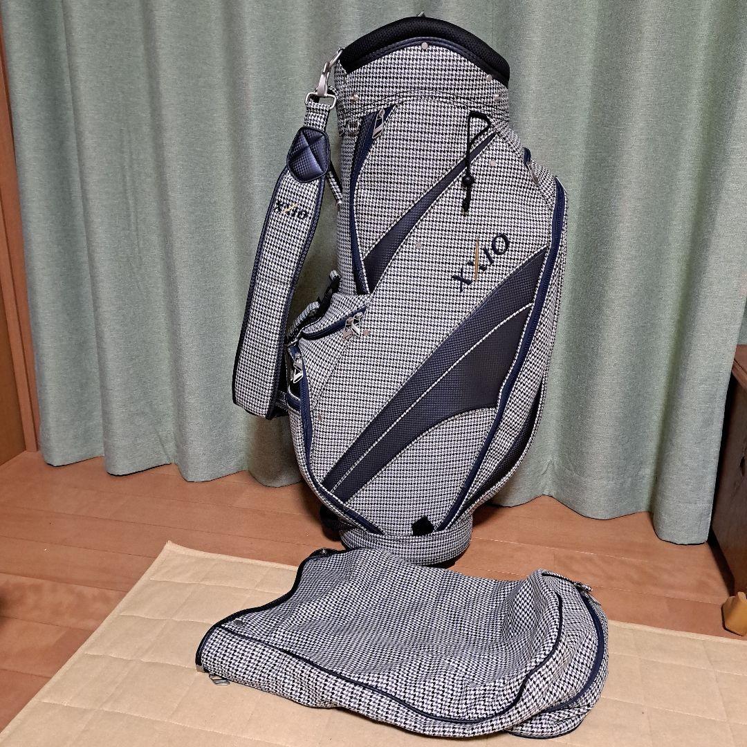 XXIO ゴルフバッグ 千鳥柄。フード付き。9インチ。