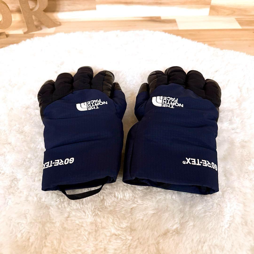 美品【ノースフェイス】ゴアテックス グローブ スノボ スキー マウンテンXS 紺