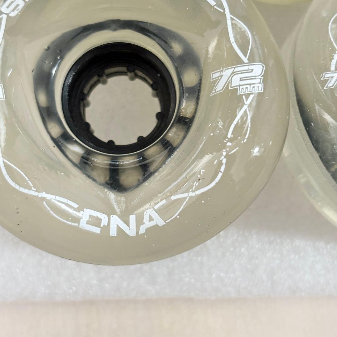 00☆訳あり 新品☆ シャークウィール 72mm 78a クリア&ブラックコア