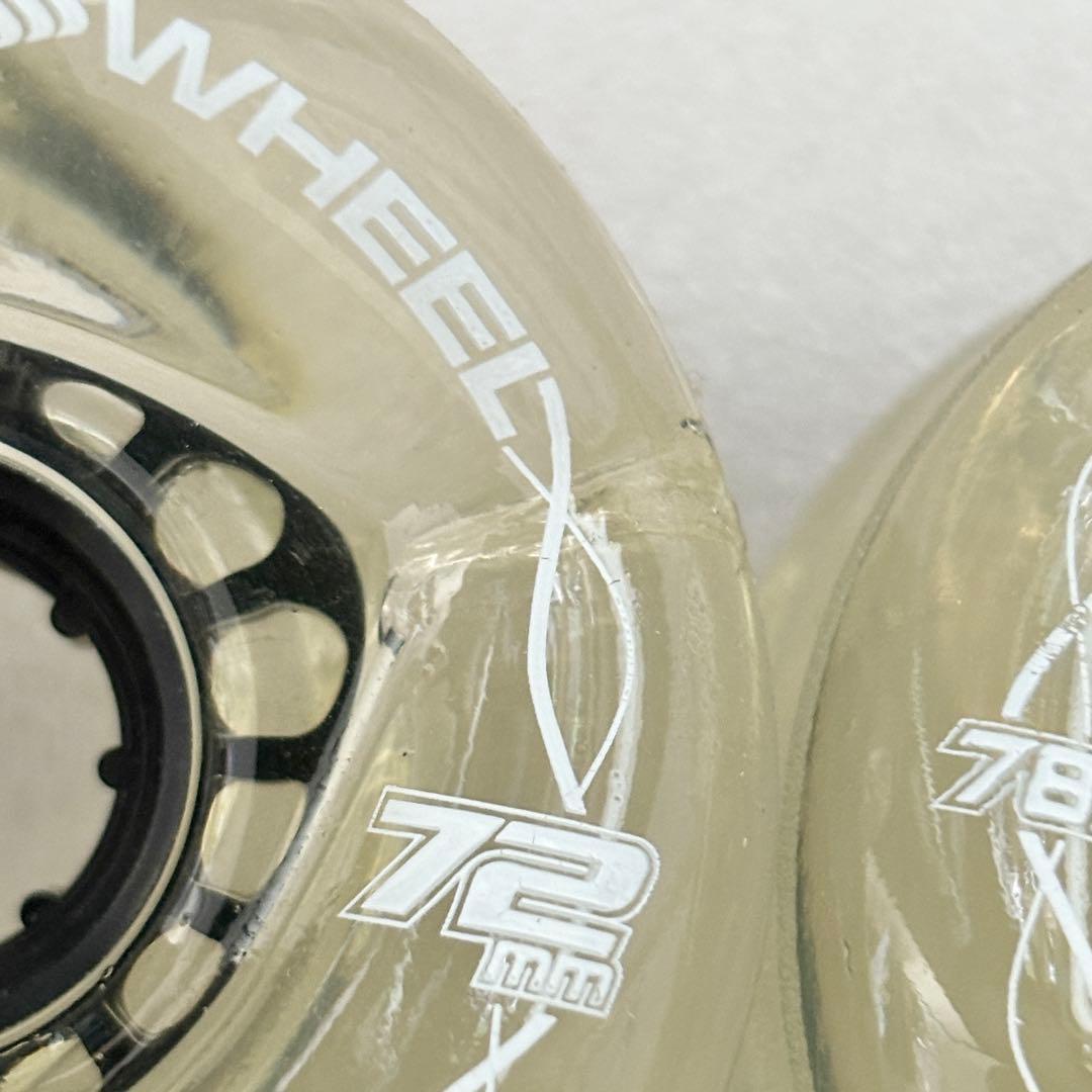 00☆訳あり 新品☆ シャークウィール 72mm 78a クリア&ブラックコア