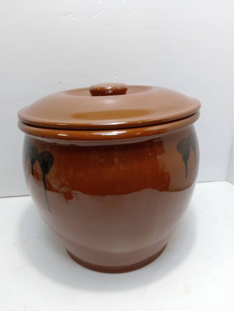 G2225【希少・廃盤品】常滑焼 久松窯 切立 8号 漬物壺