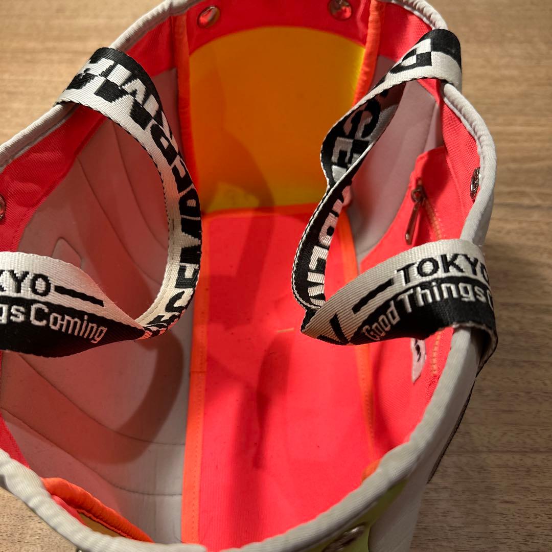 ayaDECEMBERMAY トートバッグ ホワイト/イエロー