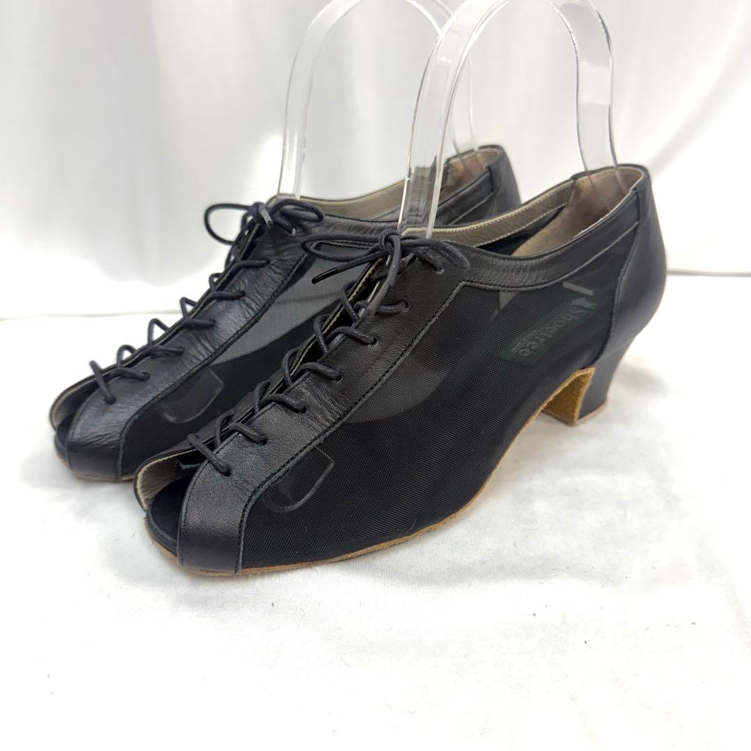 6093★Shoetree/黒/ティーチャーズシューズ/23cm/社交ダンス