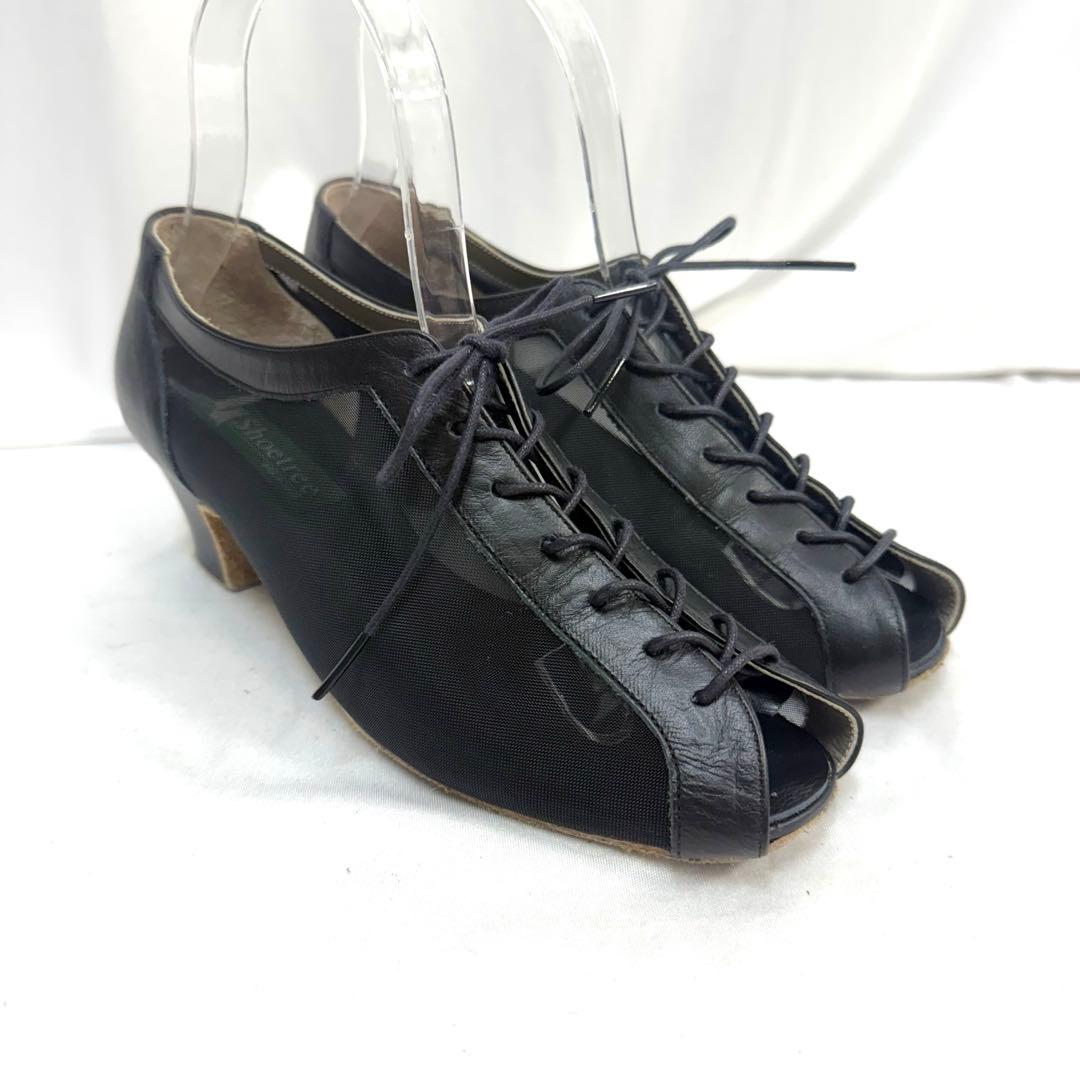 6093★Shoetree/黒/ティーチャーズシューズ/23cm/社交ダンス