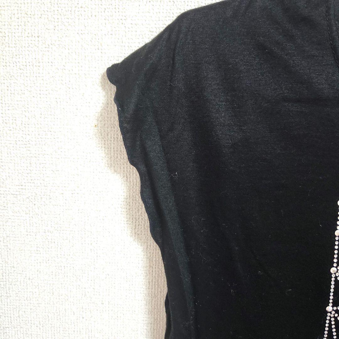 【美品】Rロンドン　ストーン　装飾黒　Tシャツ