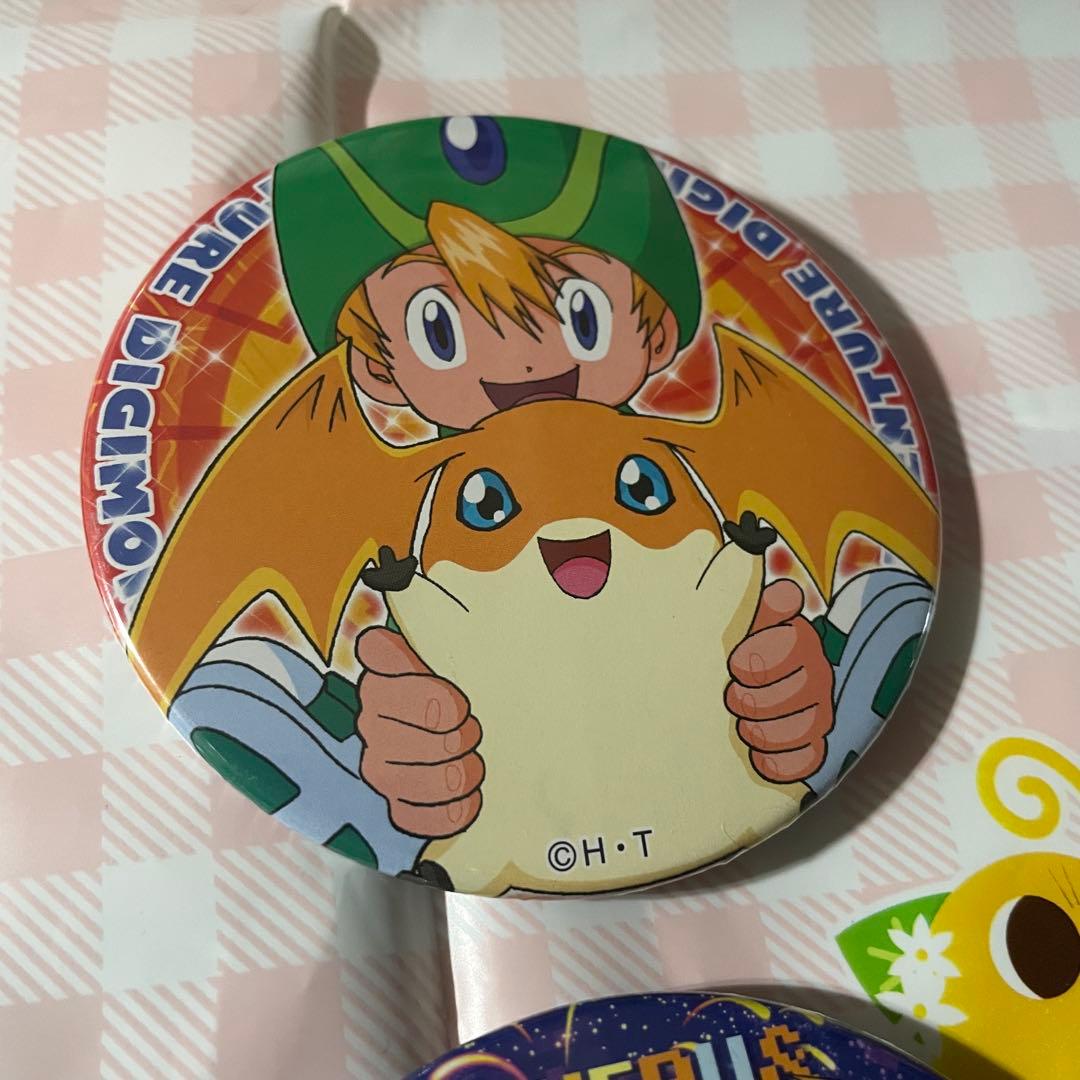 デジモンアドベンチャー　デジモン　高石タケル　パタモン　缶バッジ　ヤマト