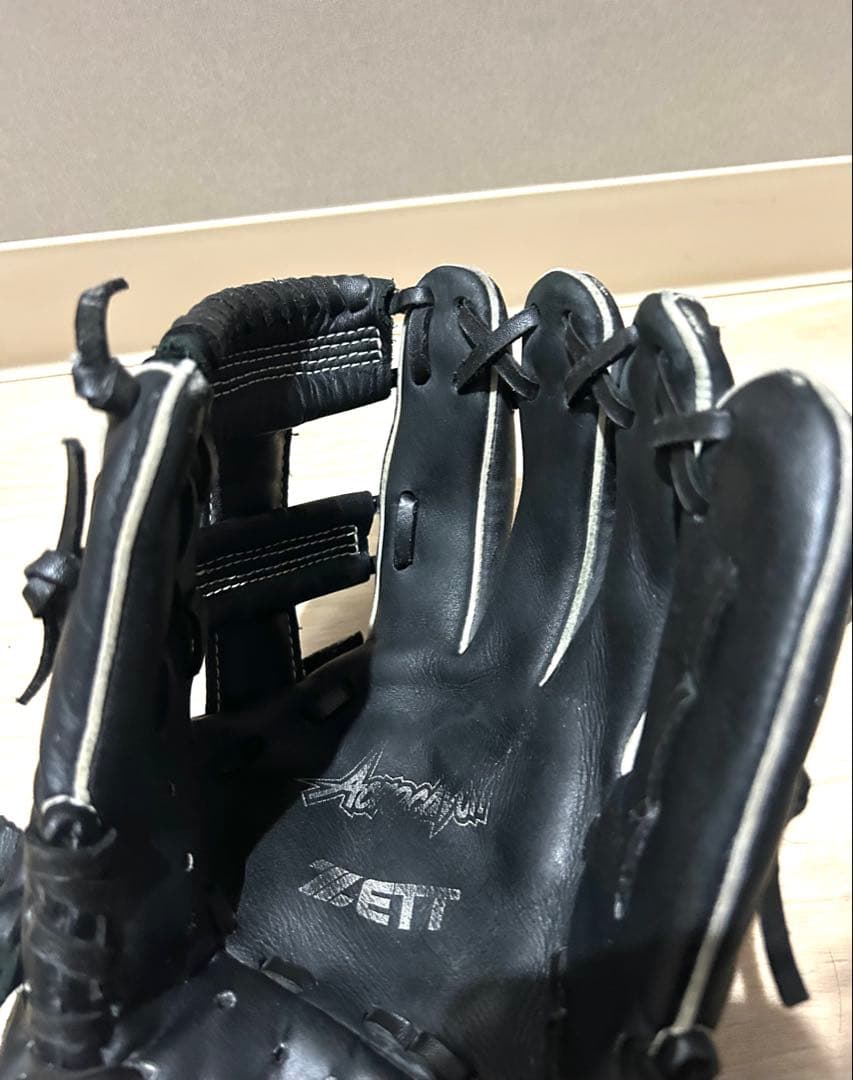 ZETT少年野球グローブ スパイク24.5cm 審判用キャップ 3点セット