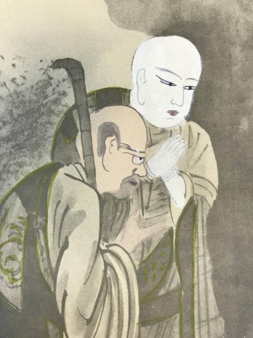 複製/作者不詳/十六羅漢図/工芸品/掛軸☆宝船☆AH-813