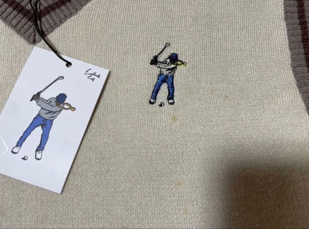 EASTSIDEGOLF/ルーズフィットセーターベスト ベージュ サイズUS S