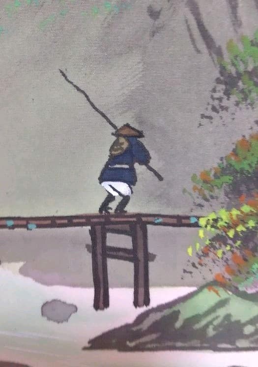 掛け軸　渓山峻峰　伊東大石