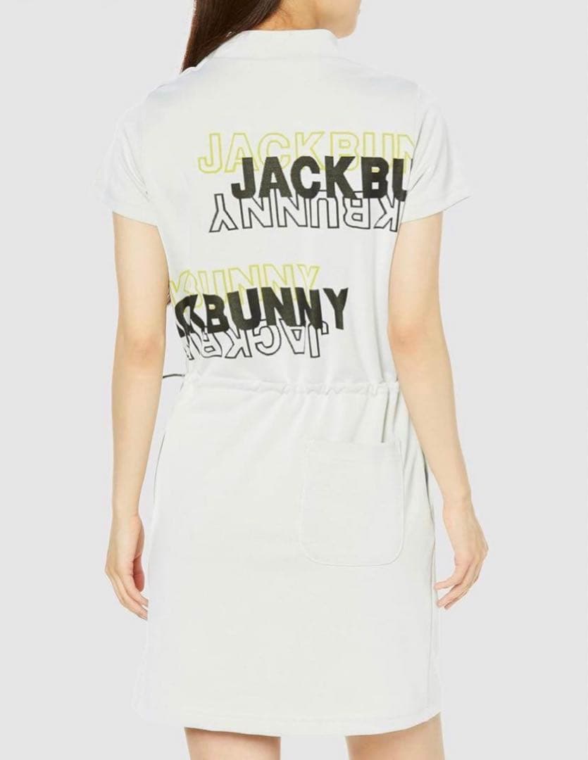 Jack Bunny レディース 半袖 ハイネックワンピース ゴルフウェア 灰色