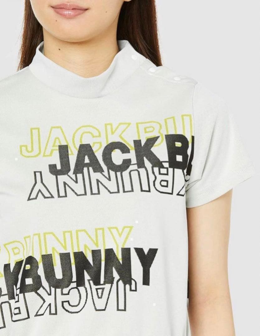 Jack Bunny レディース 半袖 ハイネックワンピース ゴルフウェア 灰色
