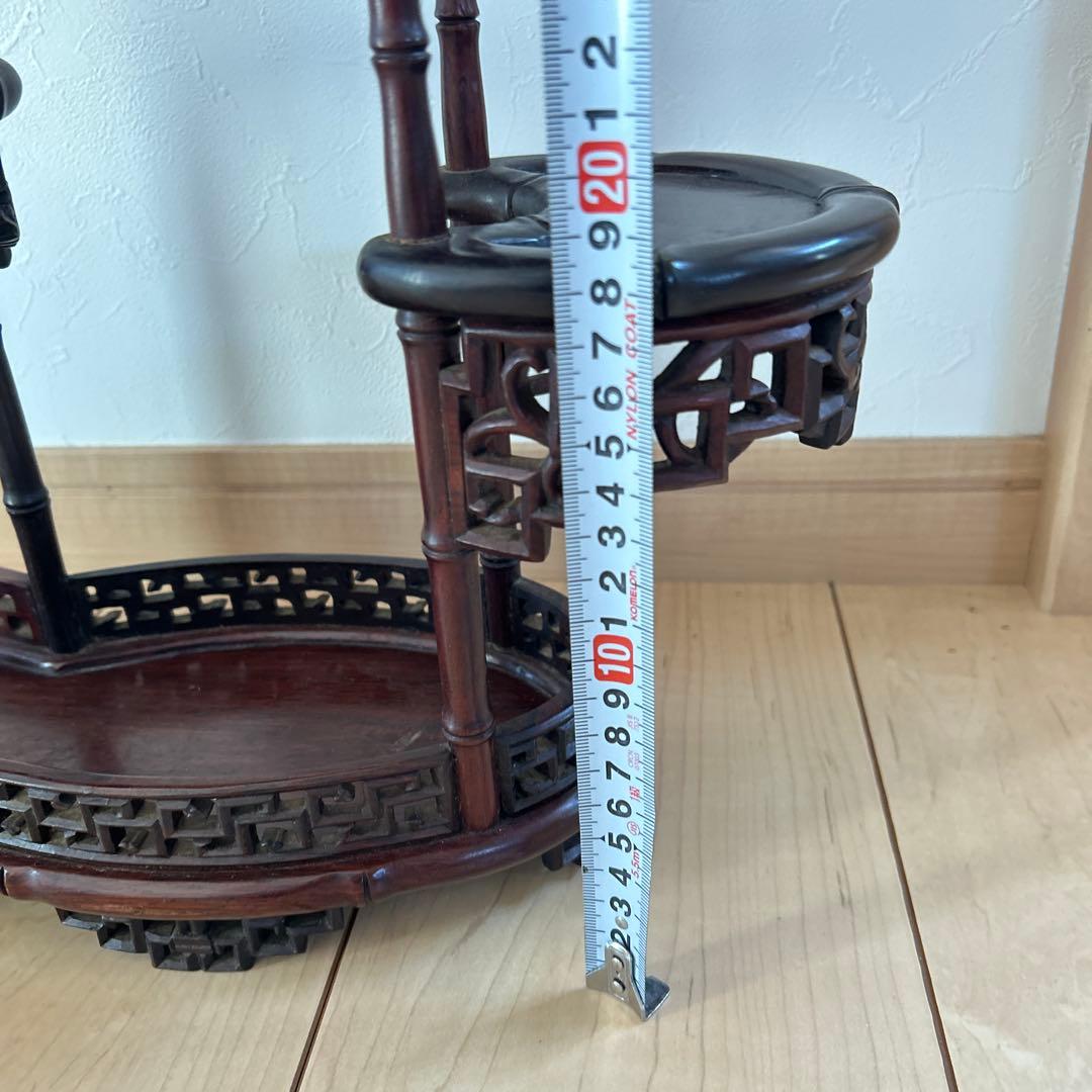 木製 盆栽用古作飾り台 骨董品 木工 小品用 香炉台 瓶台 花台 盆栽台