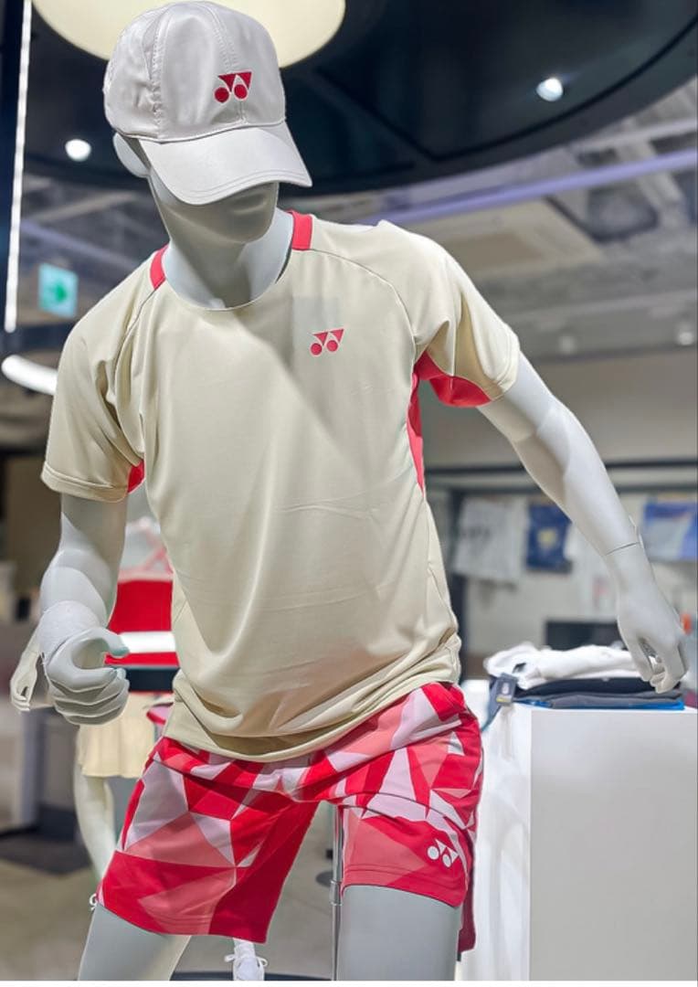 YONEX バドミントン/テニス　ゲームシャツ Mサイズ　アイスベージュ