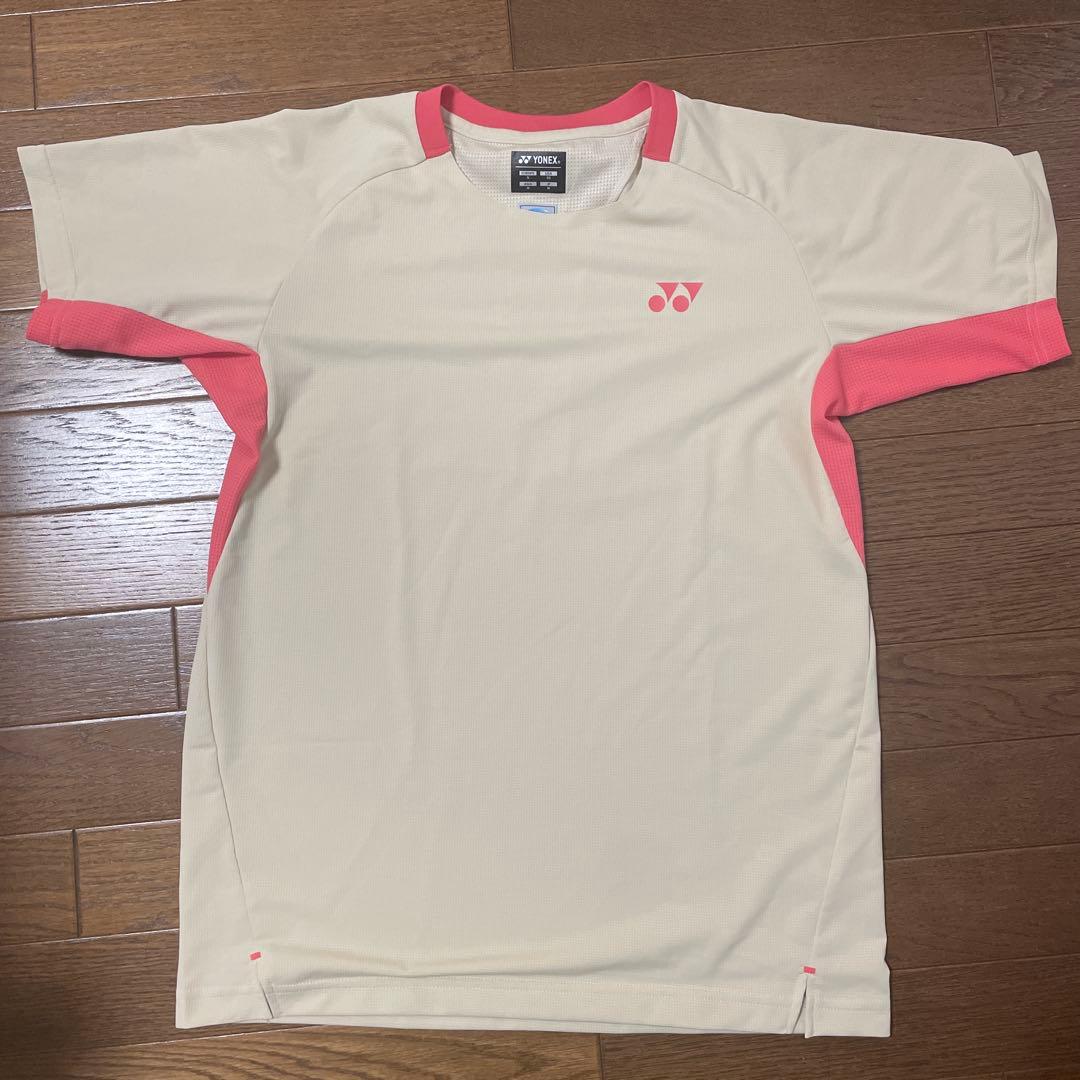 YONEX バドミントン/テニス　ゲームシャツ Mサイズ　アイスベージュ