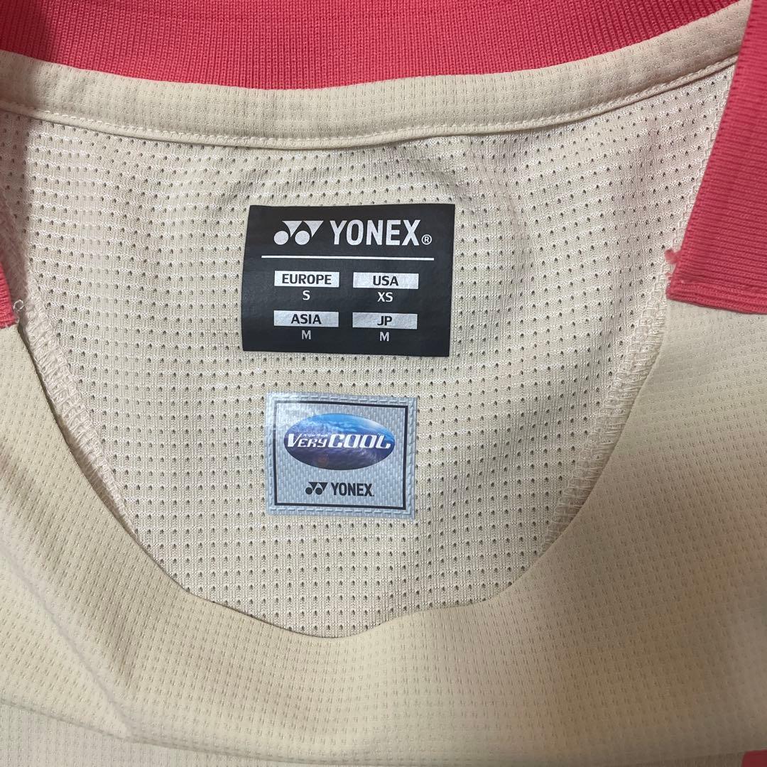 YONEX バドミントン/テニス　ゲームシャツ Mサイズ　アイスベージュ