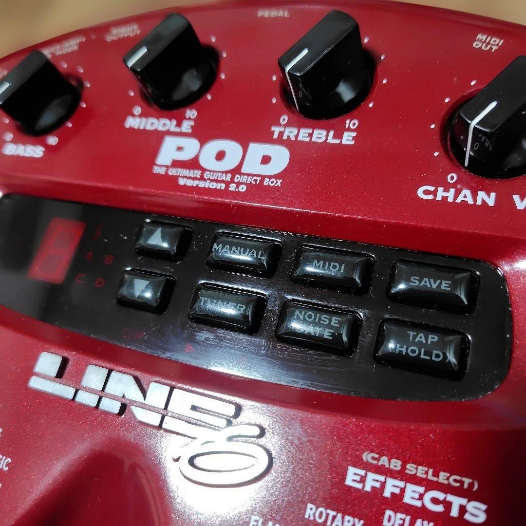 LINE 6 POD 2.0 ギター アンプシミュレーター フットスイッチ付き