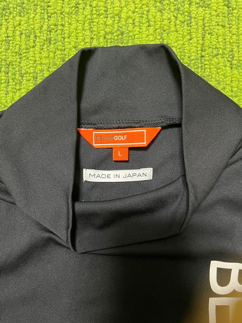 ダ*ィ様 ★新品★BEAMS GOLFモックネック半袖シャツ黒Ｌレディース