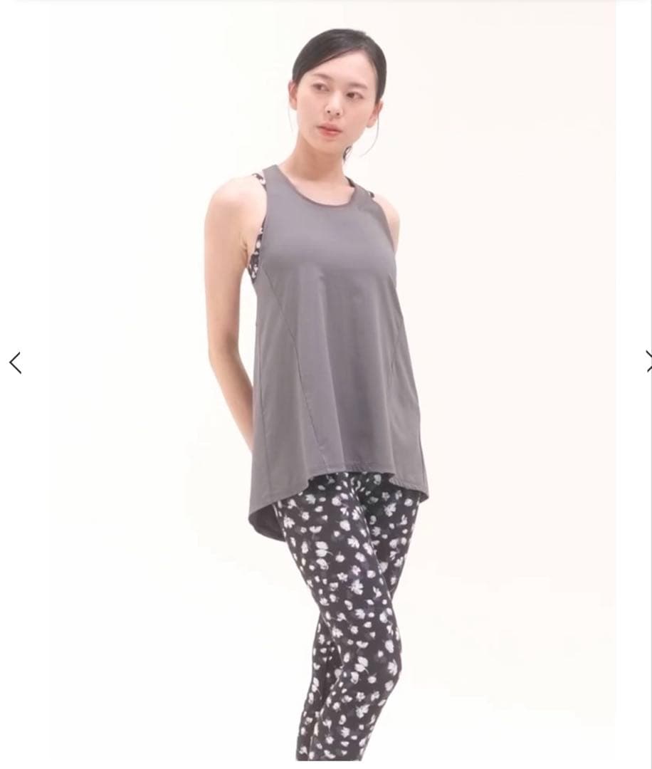 SUKALA フラワープリント セパレートタンクトップ　ヨガウェア Sサイズ