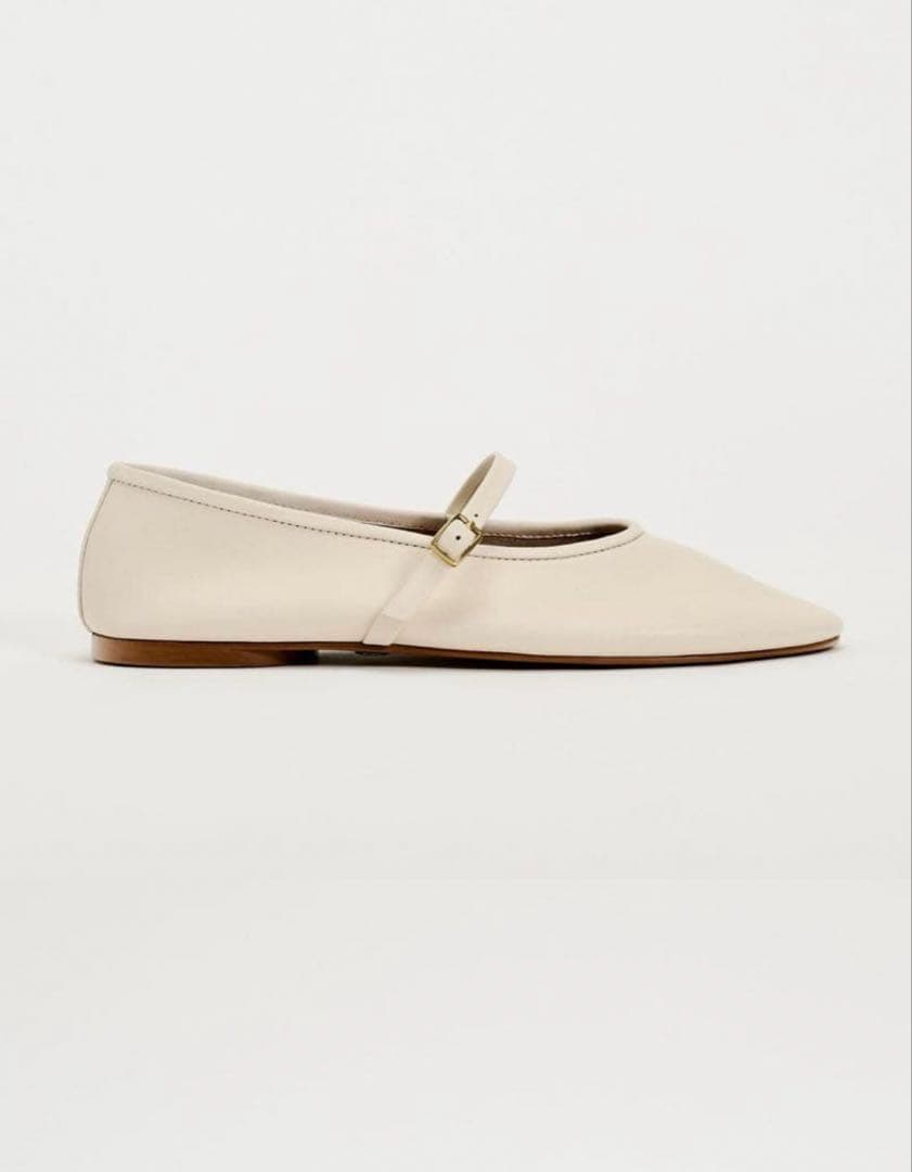 美品　zara リアルレザーメリージェーンシューズ