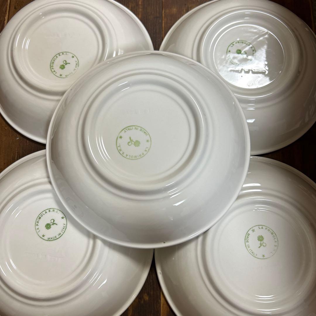 イタリア製　LA PRIMULA S.R.L パスタ皿　5枚　21.5㎝