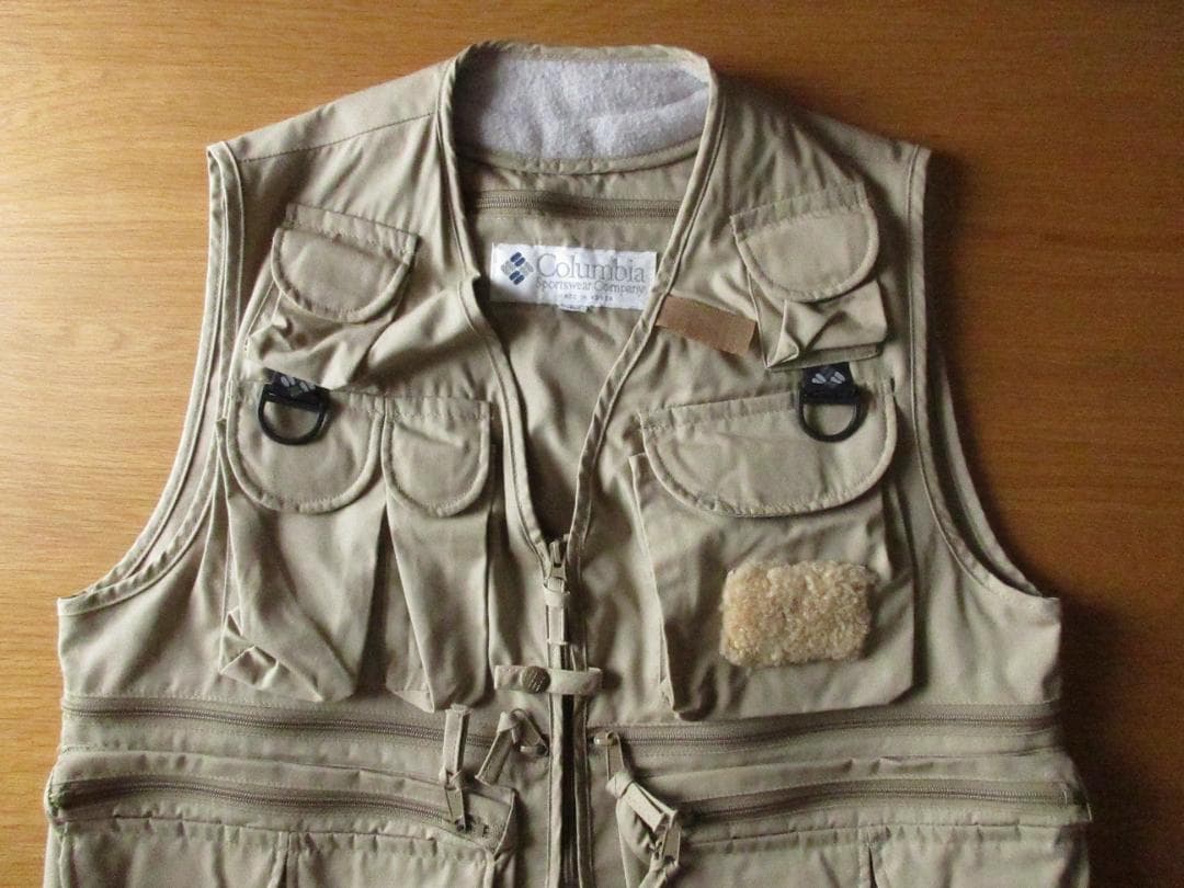 ★美品コロンビアColumbia'90s【PFG】フィッシングベストMベージュ