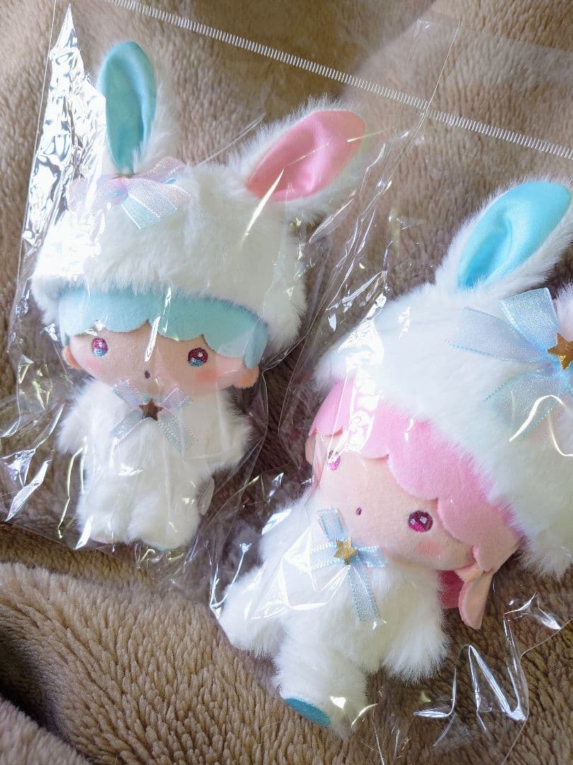 ❤リトルツインスターズ✨️白うさぎ むにゅぐるみマスコット 2個セット♪❤