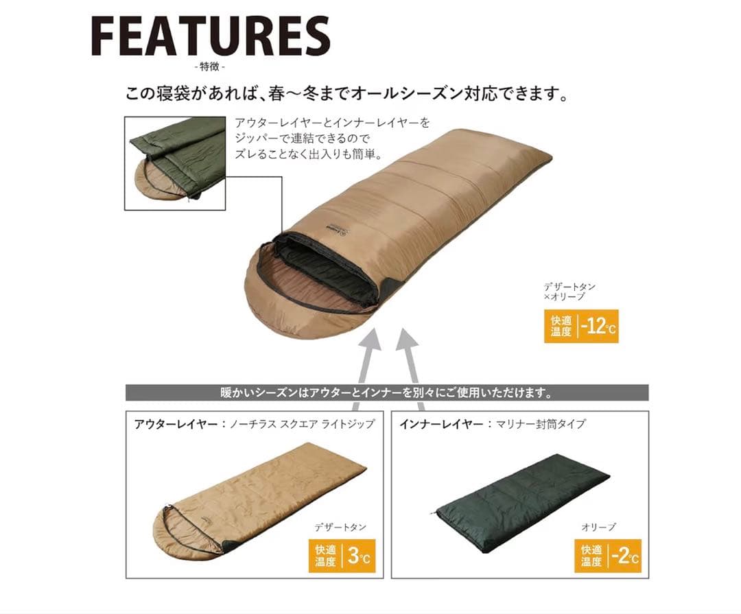 スナグパック　ベースキャンプスリープシステム　2in1