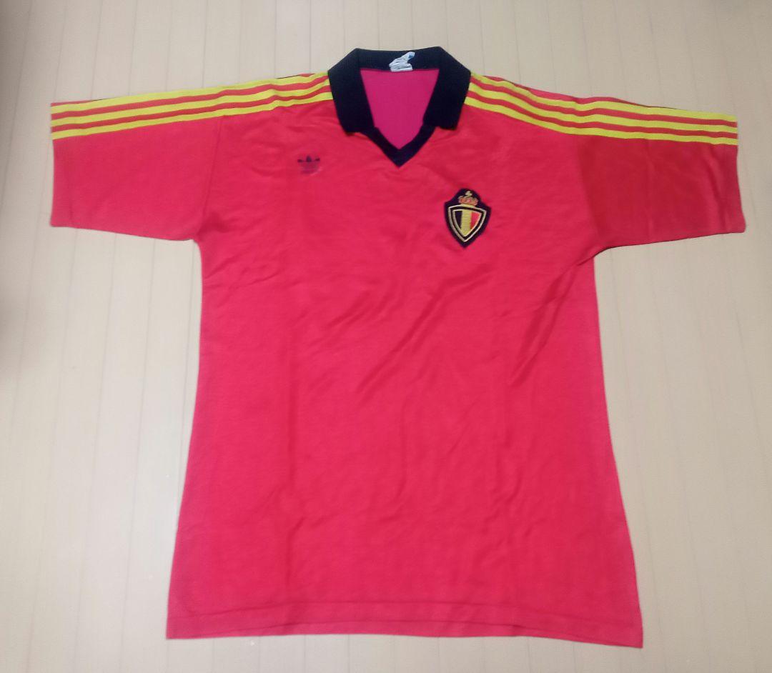 80年代 adidasアディダス ベルギー代表 （H）ゲームシャツ