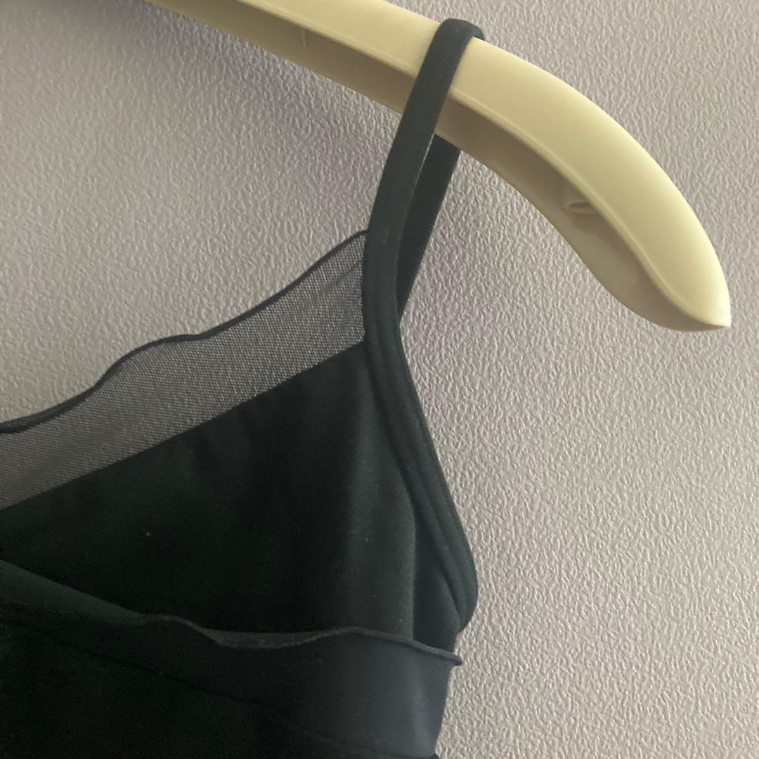 チャコットクロスストラップ レオタード黒　M