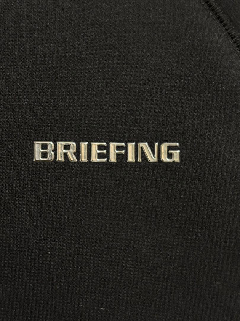 BRIEFING 3Dロゴモックネック プルオーバー ブラック S