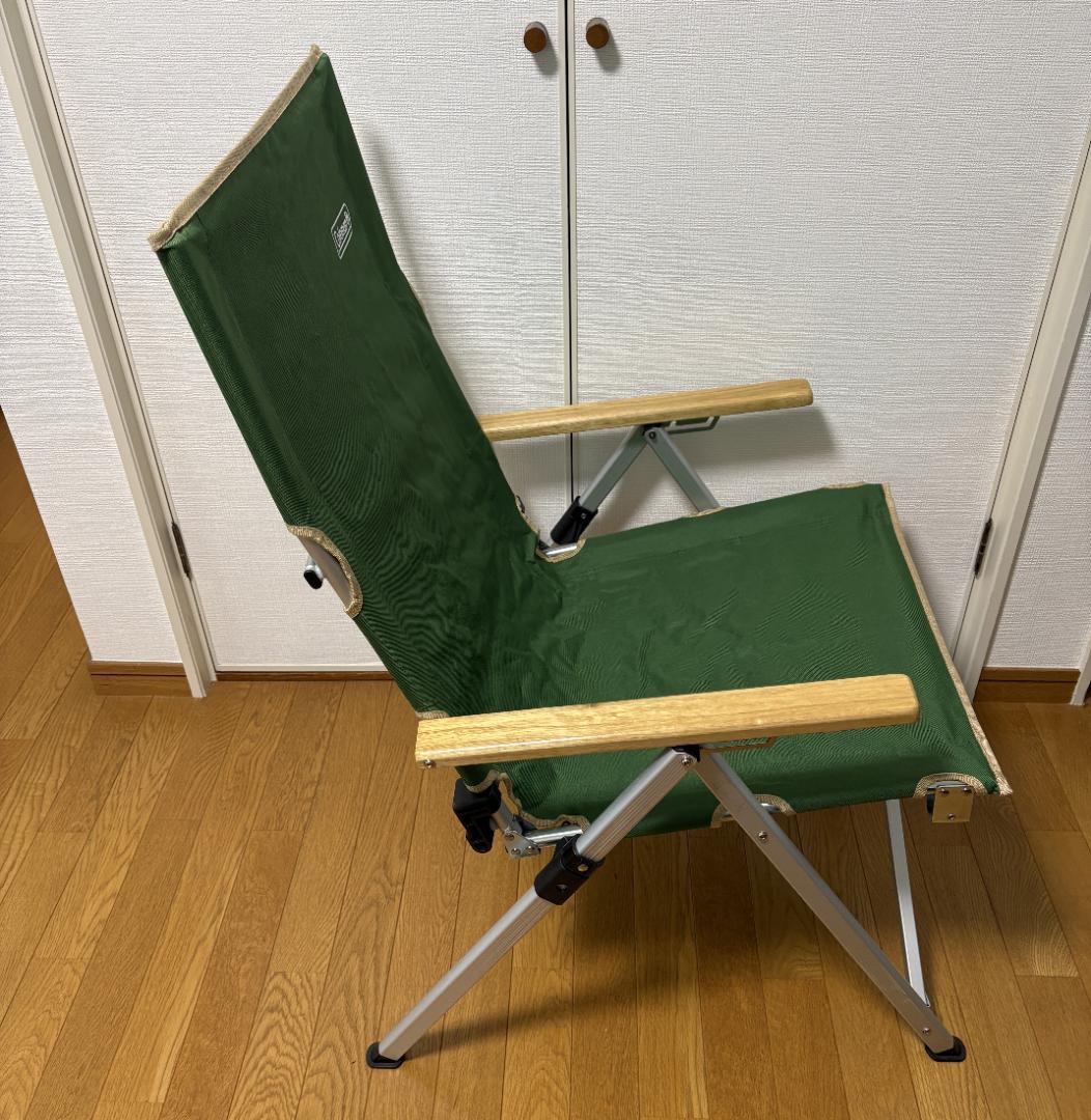 【美品】コールマン レイチェア 3段階リクライニング式 ハイバックチェア 緑