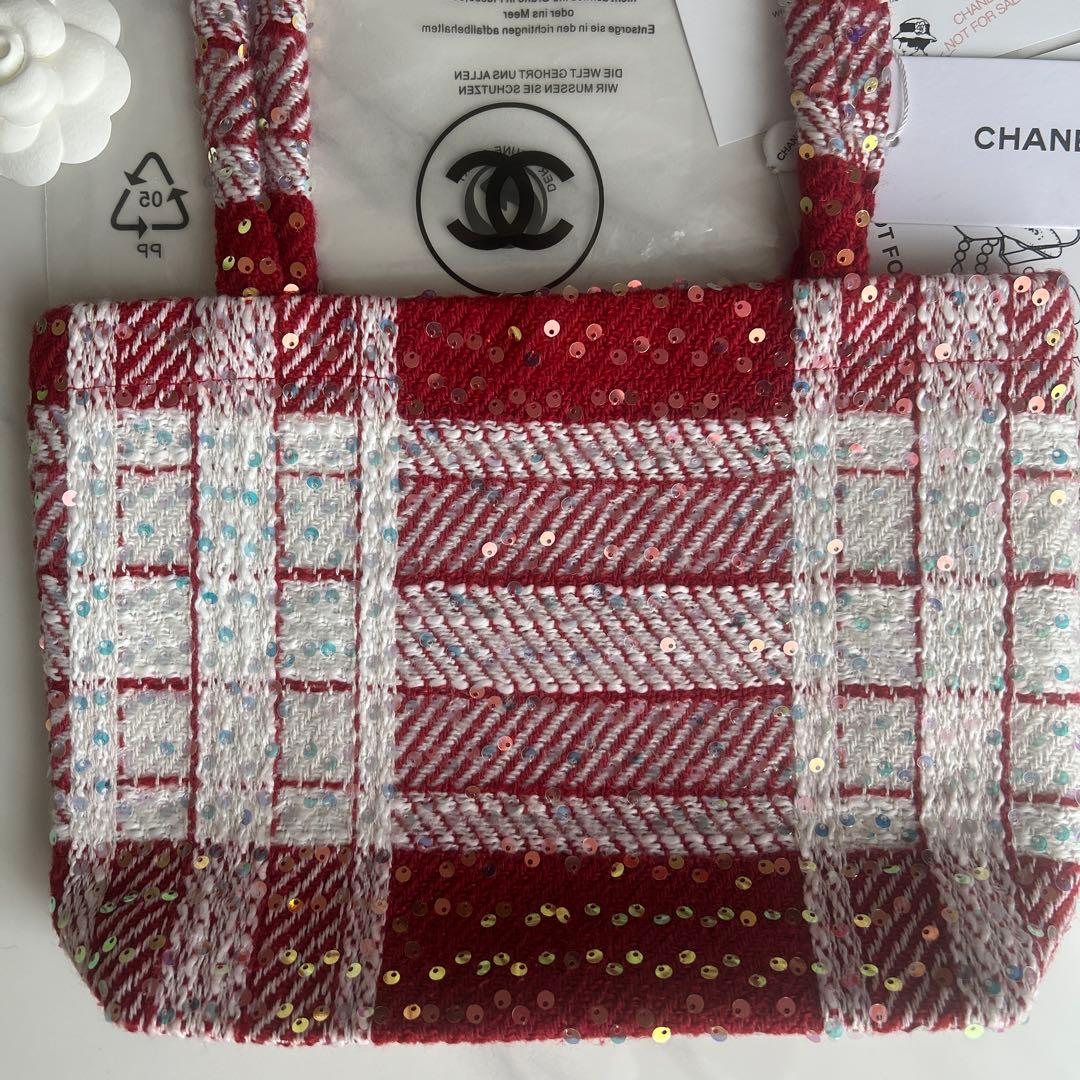 CHANEL ツイードトートバッグ スパンコールバッグ