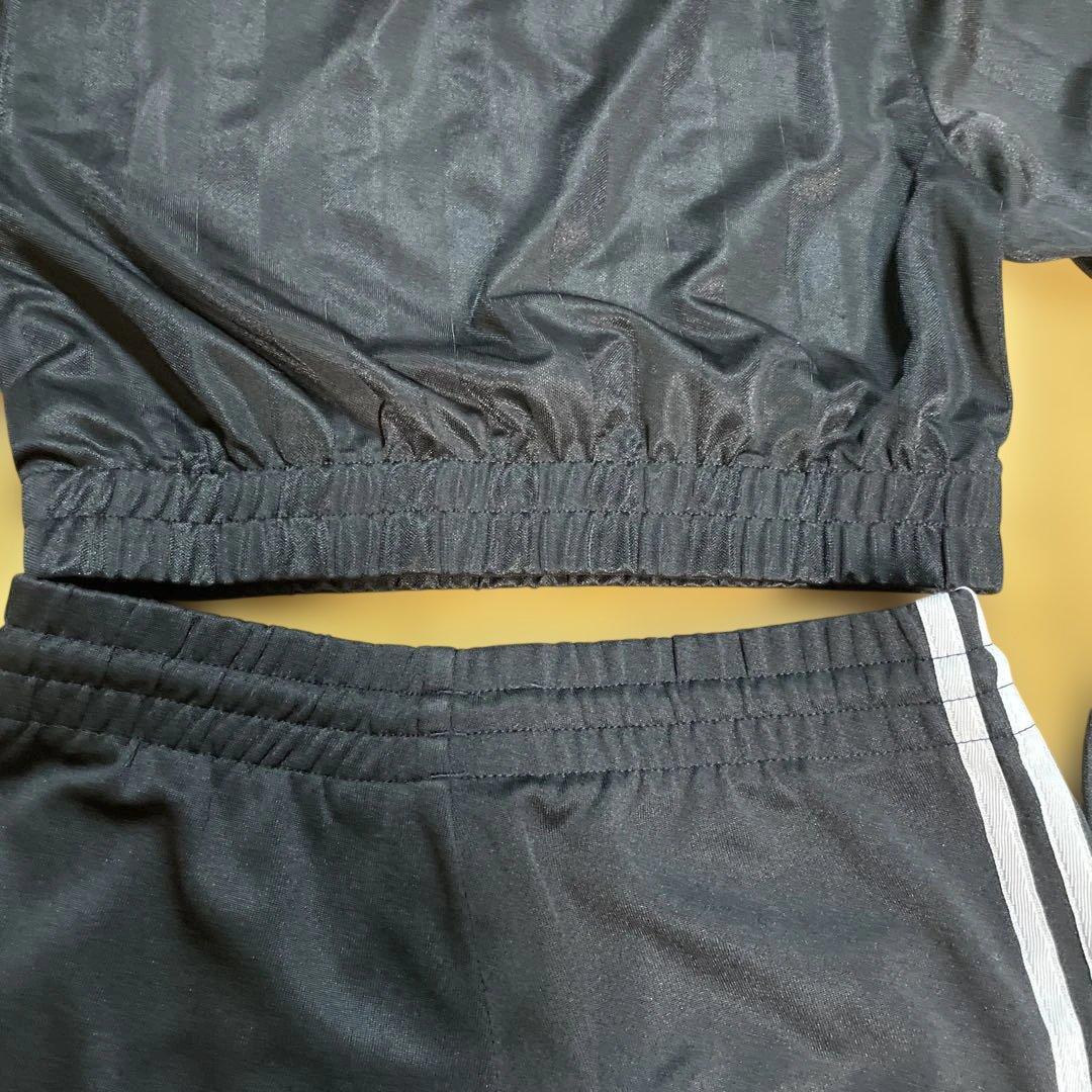 adidas ブラック ショート丈ジャージセットアップXS美品✨✨