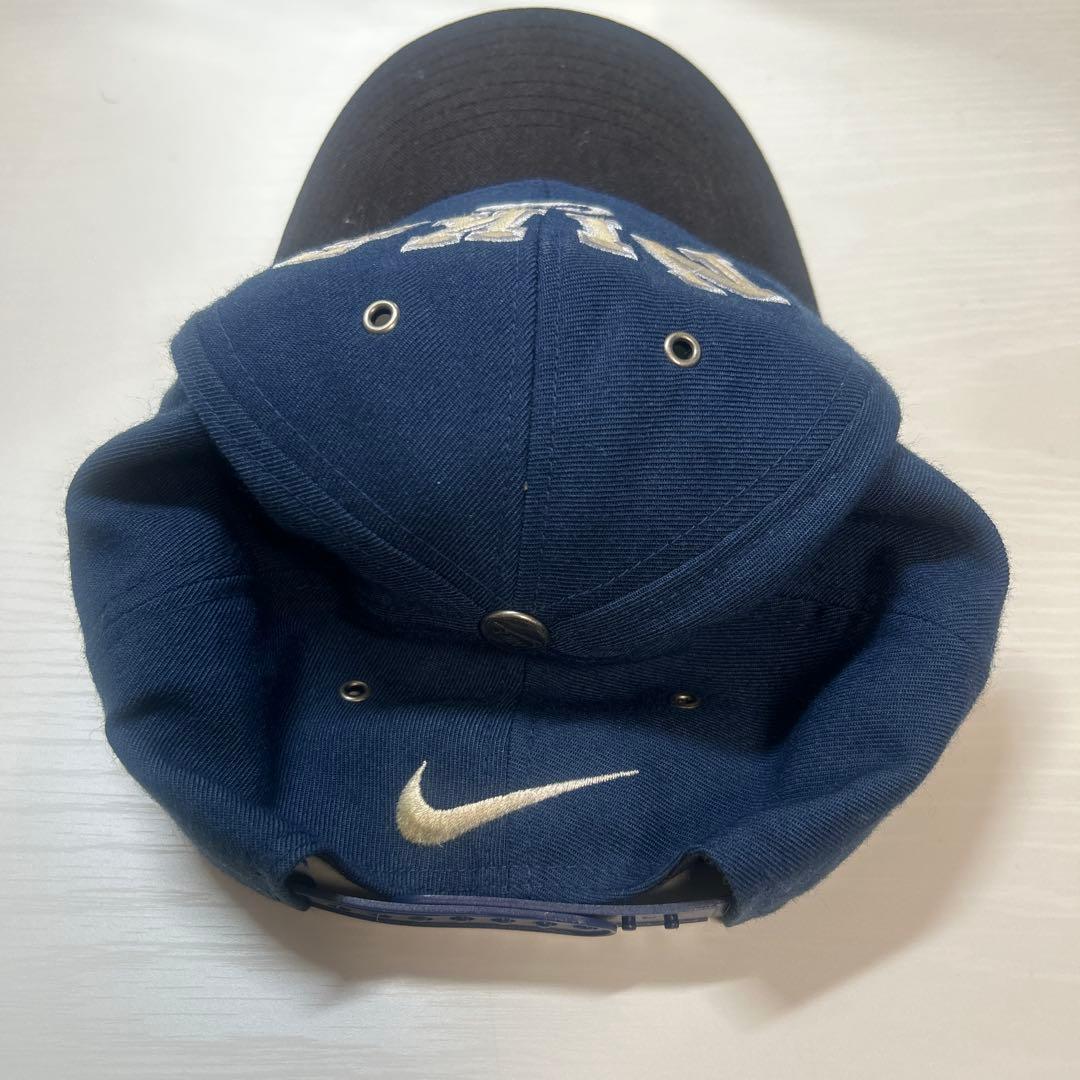 NIKE ナイキ キャップ ロゴ刺繍 90s ヴィンテージ 青 紺