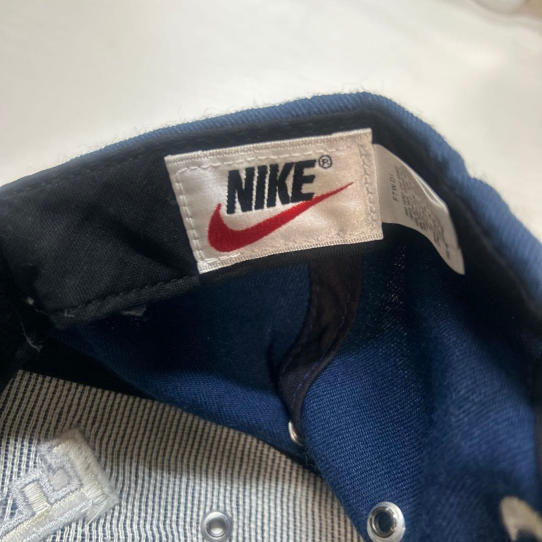 NIKE ナイキ キャップ ロゴ刺繍 90s ヴィンテージ 青 紺