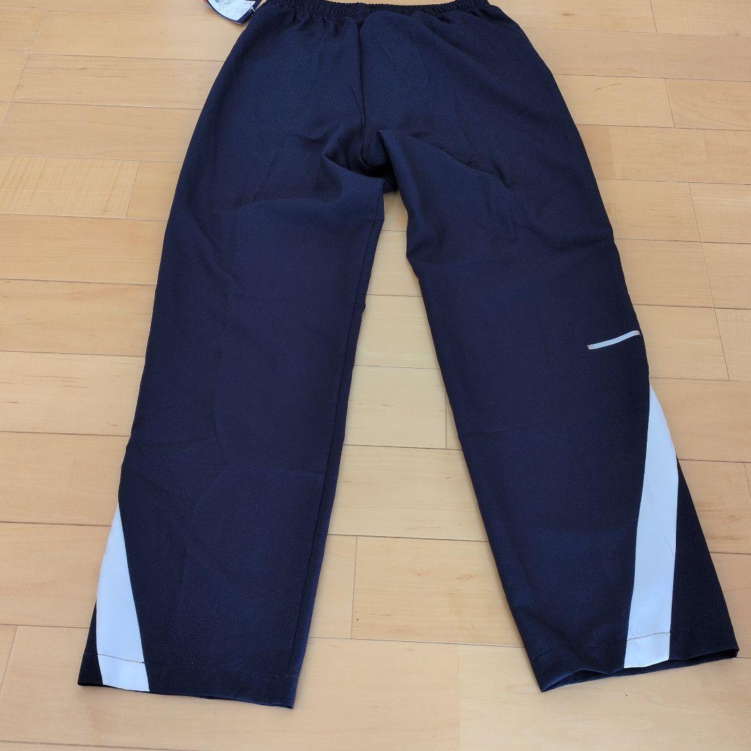 新品　サイズМ　アシックス　ジャージトップパンツ　セットアップ　ネイビー