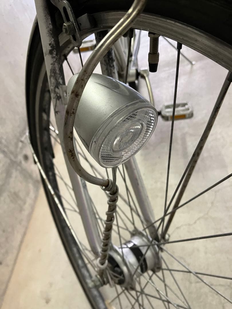 27インチ自転車シルバー明石市大蔵谷駅朝霧駅引き渡し