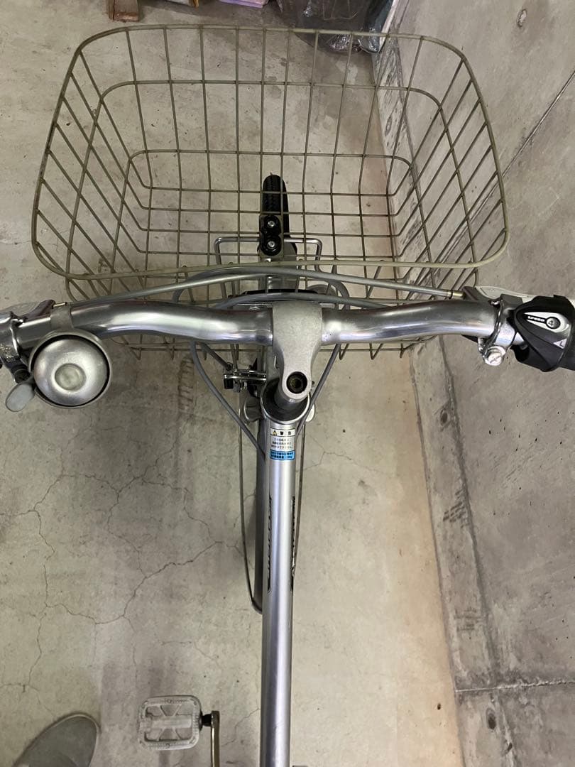 27インチ自転車シルバー明石市大蔵谷駅朝霧駅引き渡し
