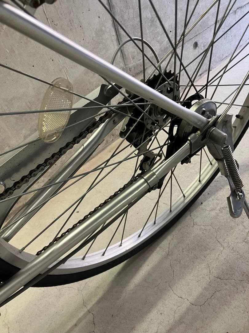 27インチ自転車シルバー明石市大蔵谷駅朝霧駅引き渡し
