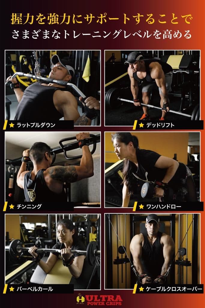 ((ケース付き))パワーグリップ リストラップ トレーニング ローブ 筋トレ