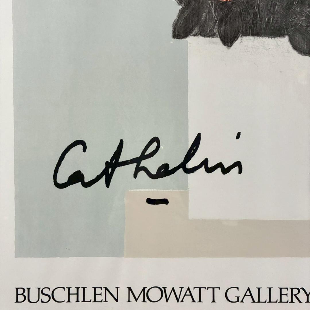 美品 ベルナール・カトラン「白い花瓶のバラの花束」リトポスター 展覧会ポスター