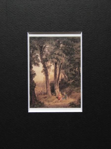 フランシス・スティーヴンス、人物のいる古典的風景、希少画集画