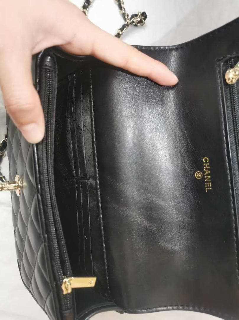 箱付 VIP ブラックレザー メイクアップポーチ