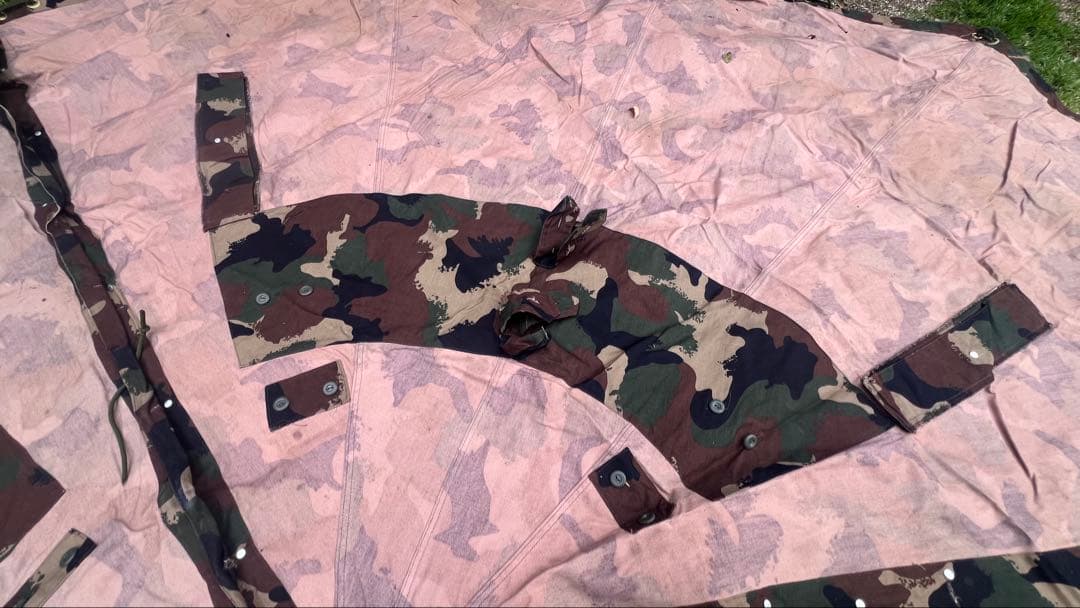 ハンガリー軍 M90 ウッドランドカモ 軍幕 テントシート［２枚］