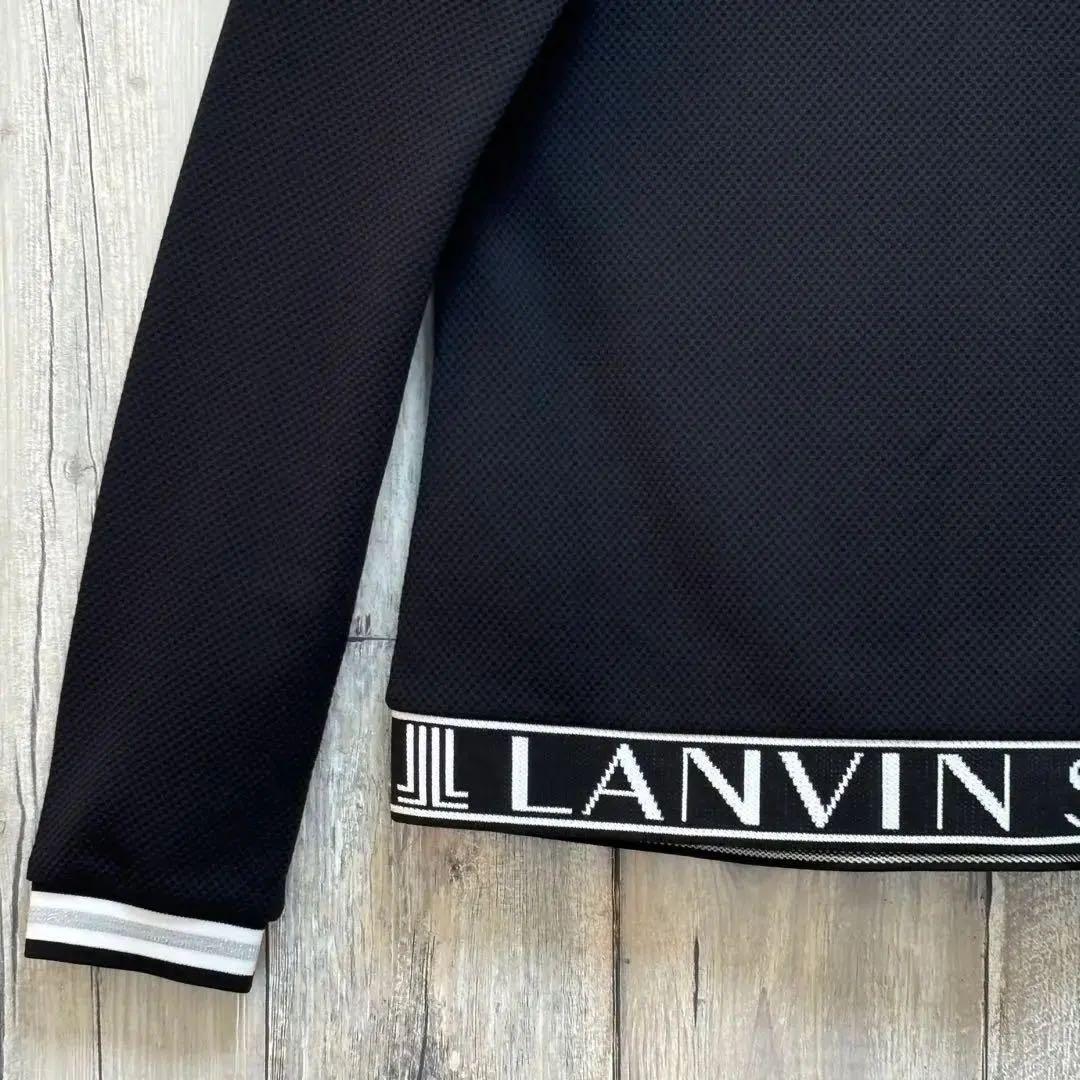 ランバンスポール　LANVINSPORT 長袖　モックネック　シャツ　ブラック