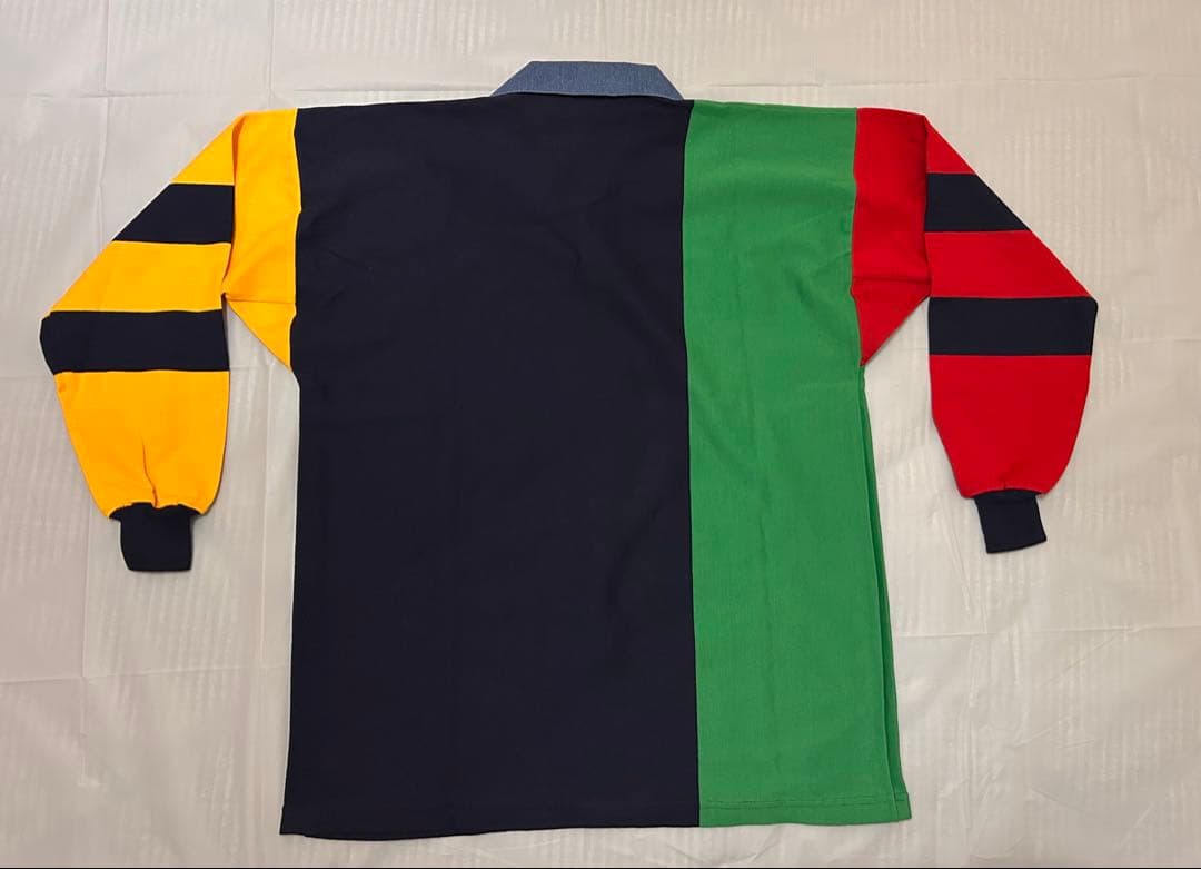 新品 Canterbury ラガーシャツ L マルチカラー 切替 90s